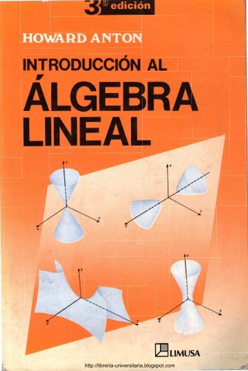 Introducción al Álgebra Lineal – 3ra Edición – Howard Anton