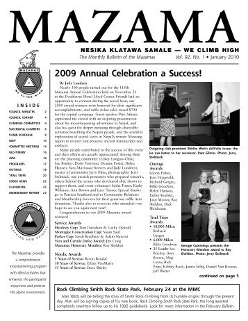 2009 Annual Celebration a success! - Mazamas