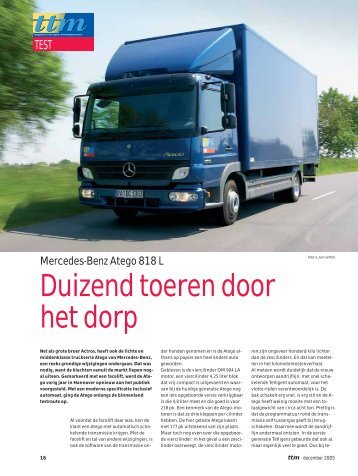 Trucktest Mercedes-Benz Atego 818L - TTM.nl