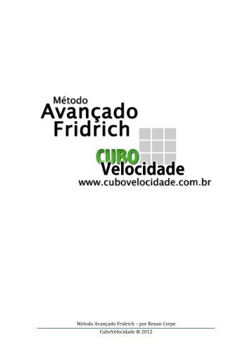 Método Avançado Fridrich – por Renan Cerpe CuboVelocidade ...