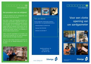 Brochure veilig uw gasmeter laten openen - Sibelga