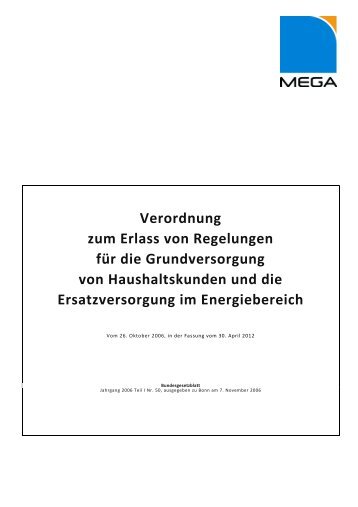 Grundversorgungsverordnung Strom und Gas - MEGA Monheimer ...