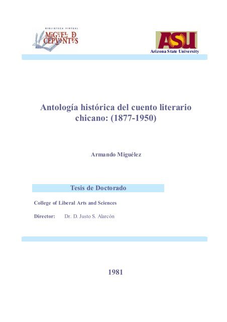 Antología histórica del cuento literario chicano: (1877-1950)