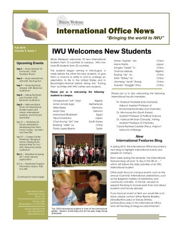 International Office News - Illinois Wesleyan University