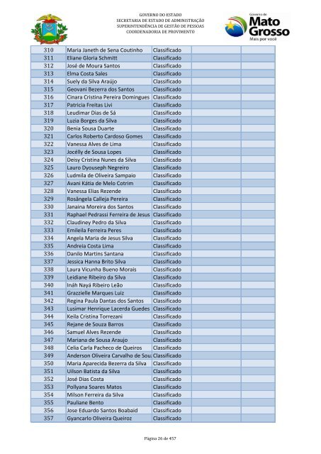 ACOMPANHAMENTO DE NOMEAÇÕES DE CARGOS EFETIVOS