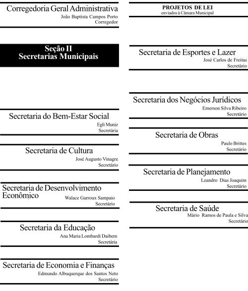 PODER EXECUTIVO Seção I Gabinete do Prefeito - Prefeitura ...