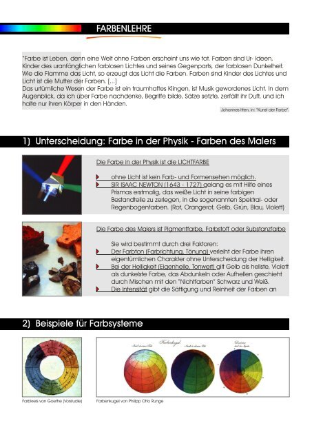 Farbe in der Physik - Farben des Malers - Me Gusta