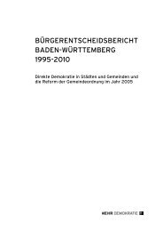 Bürgerentscheid (Baden-Württemberg: 15-Jahres-Bericht, 1995-2010