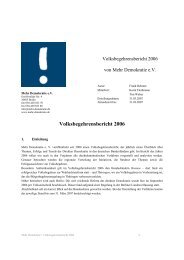 Volksbegehrens-Bericht 2006 - Mehr Demokratie eV