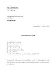 Beschwerdeschrift von Prof. Dr. Matthias Rossi - Mehr Demokratie eV