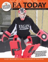 MARY ELIZABETH SNELL • GOALIE OF THE YEAR - Elgin Academy