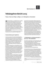 Volksbegehren-Bericht 2003 - Mehr Demokratie eV