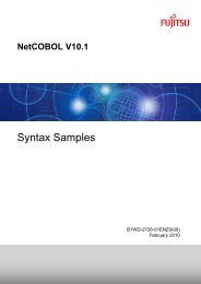 NetCOBOL V10.1 Syntax Samples
