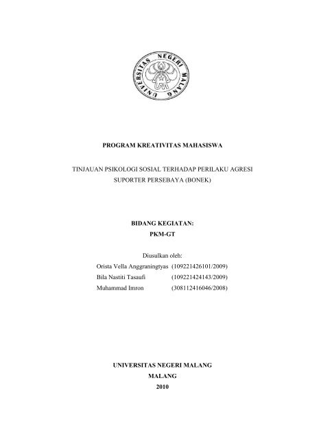 Contoh Proposal Pkm Gt Pdf Pigura