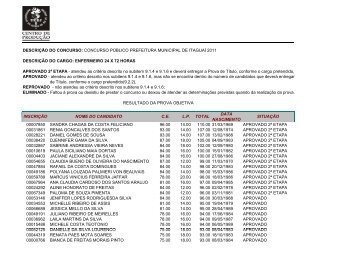 Resultado ENFERMEIRO 24 X 72 HORAS - Cepuerj