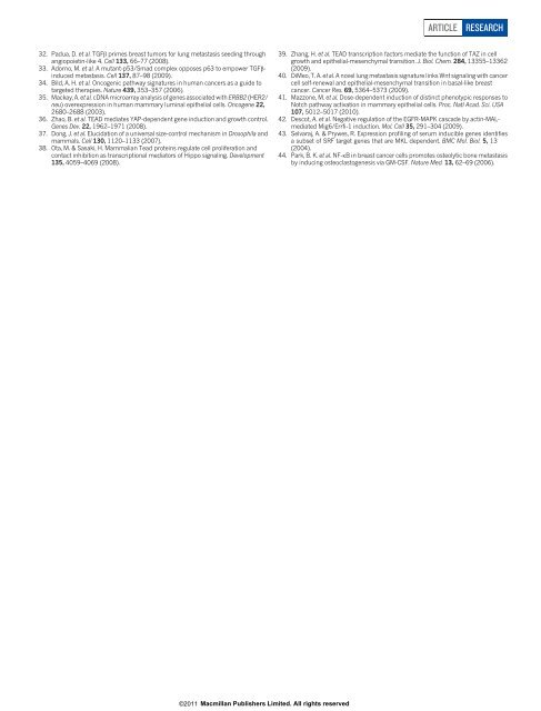 Role of YAP/TAZ in mechanotransduction