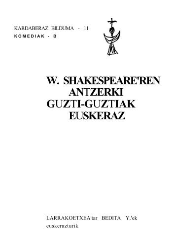 Komediak B Shakespea.. - Euskerazaintza