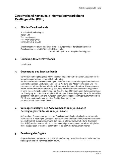 Beteiligungsbericht der Stadt Aalen 2002 (pdf, 1,4