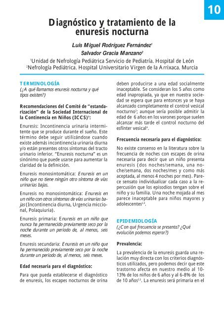 Diagnóstico y tratamiento de la enuresis nocturna - Asociación ...