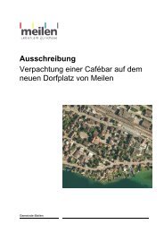 Ausschreibung Verpachtung einer Cafébar - in der Gemeinde Meilen