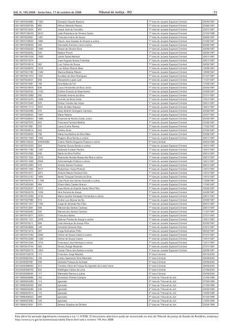 DIÁRIO DA JUSTIÇA ELETRÔNICO