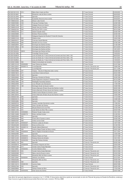 DIÁRIO DA JUSTIÇA ELETRÔNICO