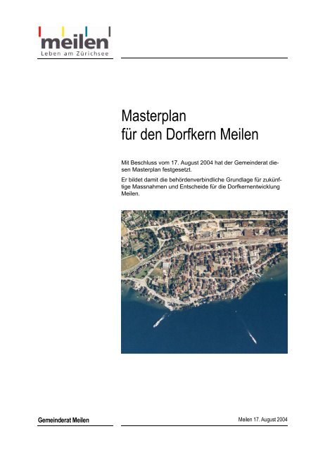 Masterplan für den Dorfkern Meilen (Seiten 1 - 29) [2.00 MB] - in der ...