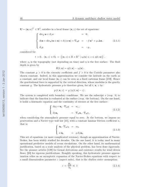 Modélisation, analyse mathématique et simulations numériques de ...
