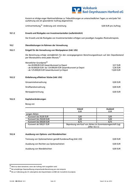 Zum aktuellen Preis - Volksbank Bad Oeynhausen-Herford eG