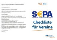 VVB-Checkliste SEPA für Vereine (PDF, 172 KB, Stand: 03/2013)