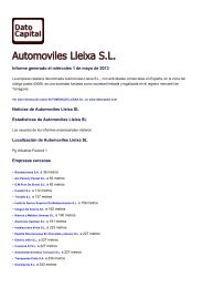 Automoviles Lleixa SL, España - Dato Capital