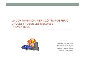 LA CONTAMINACIÓ PER OZÓ TROPOSFÈRIC: CAUSES I ...