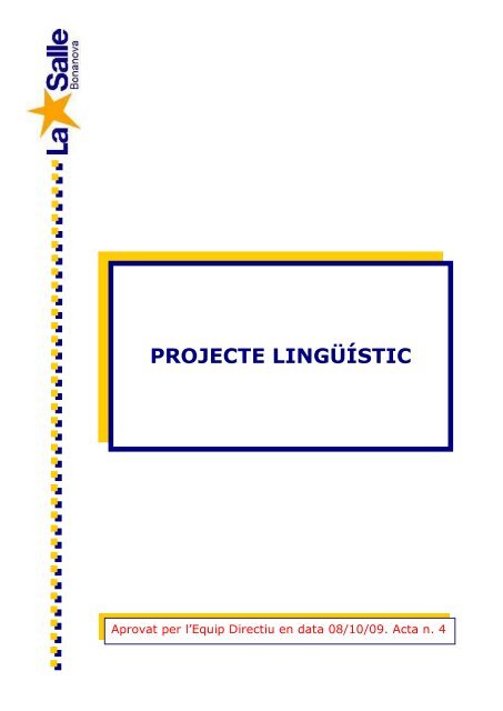 projecte lingüístic - La Salle Bonanova