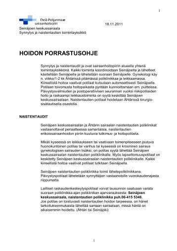 hoidon porrastusohje - Etelä-Pohjanmaan sairaanhoitopiiri