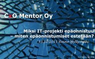 Miksi IT-projekti epäonnistuu - miten epäonnistumiset ... - Hetky