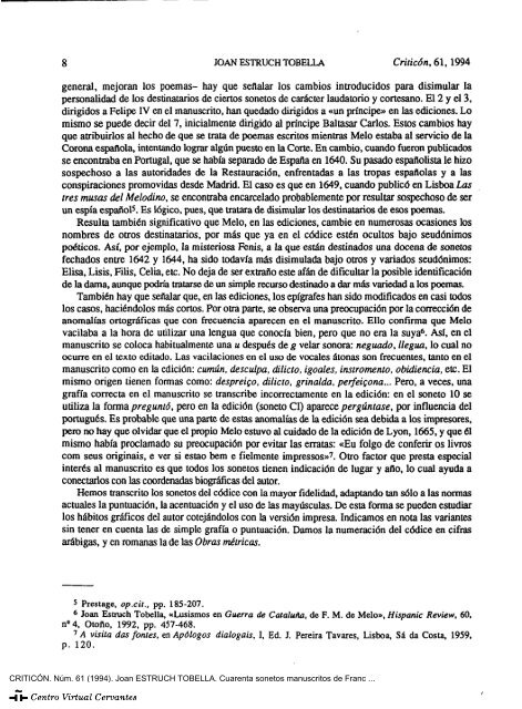 Cuarenta sonetos manuscritos de Francisco Manuel de Melo