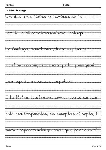 Ejercicios de escritura. Copia