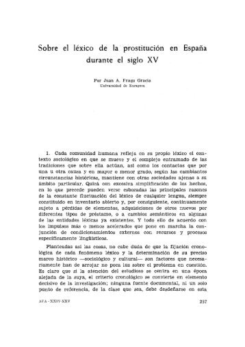 3. Sobre el léxico de la prostitución en - Institución Fernando el ...