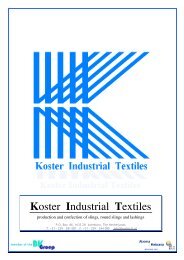 Products brochure in PDF-format - Koster Industrial Textiles B.V.