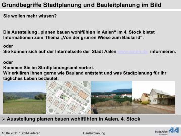 Grundbegriffe der Stadtplanung und Bauleitplanung - Stadt Aalen