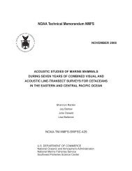 NOAA Technical Memorandum NMFS - Southwest Fisheries ...