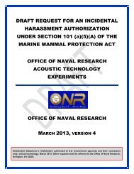 IHA Application - National Marine Fisheries Service - NOAA