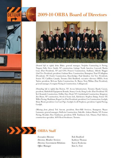 2009 Annual Report - Ontario Road Builders' Association