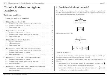 Electrocin´etique I