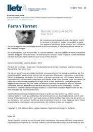 Ferran Torrent a lletrA, la literatura catalana a internet (PDF)