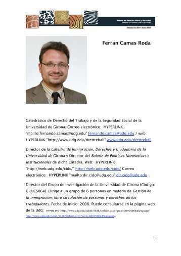 Cv Ferran-Camas - Derecho Animal