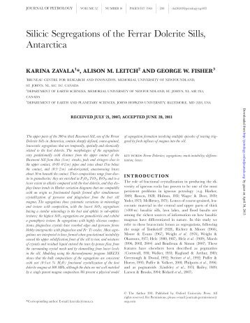 Silicic Segregations of the Ferrar Dolerite Sills, Antarctica