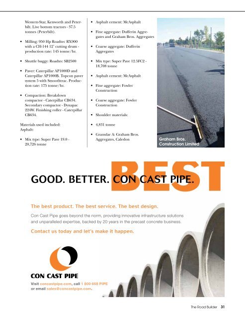 Spring Summer 2010 Issue - Ontario Road Builders' Association