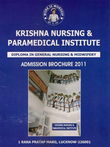 Admission Brochure - Krishna Nursing and Paramedical Institute