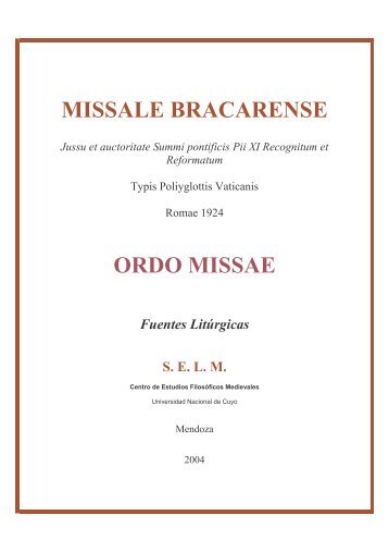 Missale Bracarense para PDF - All-Merciful Savior